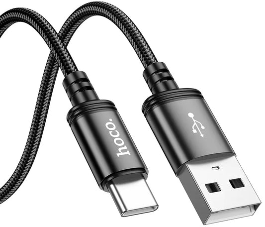 USB-A til USB-C data- og ladekabel HOCO X89, 18W, 2m, Svart