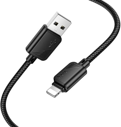 USB-A - Lightning Data og Ladekabel HOCO X113, 18W, 1m, Svart