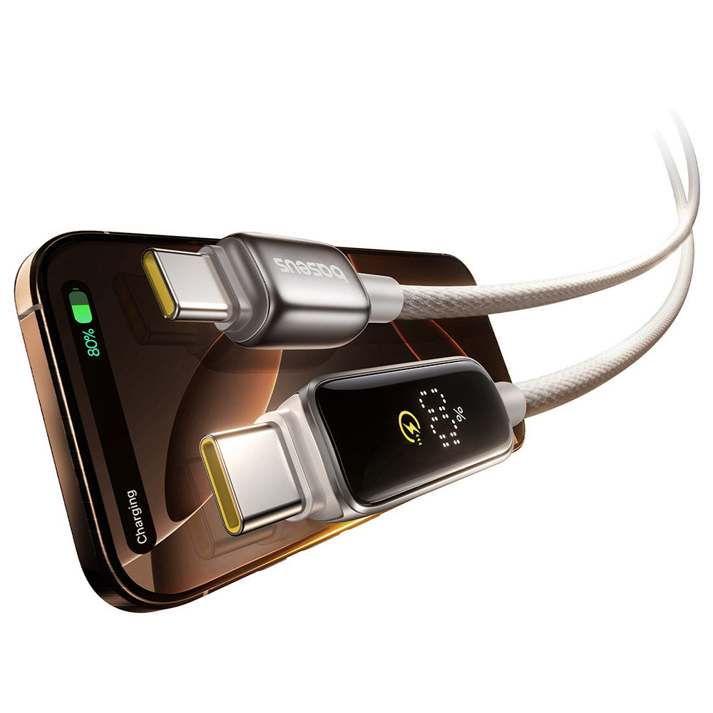 USB-C til USB-C Baseus Vipow Display data- og ladekabel, 100W, 1m, Grå P10381802851-00