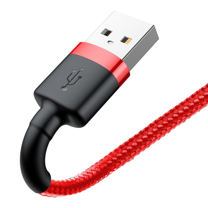 USB-A - Lightning Baseus Cafule data- og ladekabel, 18W, 0.5m, Rød CALKLF-A09