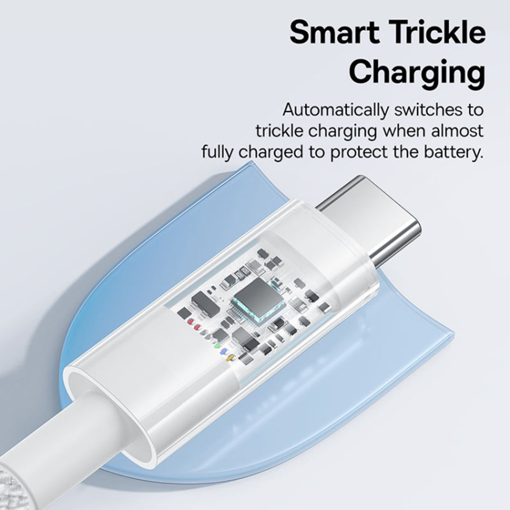 USB-C - USB-C Baseus Gem data- og ladekabel, 100W, 2m, Hvit P10373000211-01