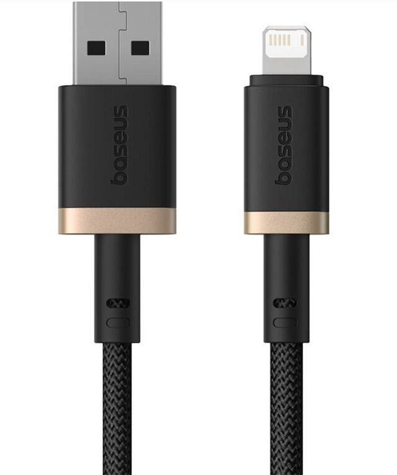 USB-A - Lightning Baseus Dura Series data- og ladekabel, 18W, 2m, Gull P10377801U01-02