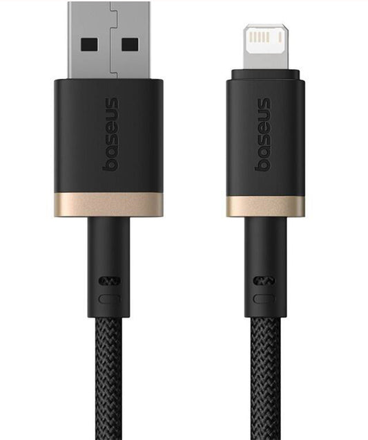 USB-A - Lightning Baseus Dura Series data- og ladekabel, 18W, 2m, Gull P10377801U01-02
