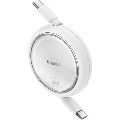 USB-C til USB-C Baseus Free2Draw Mini Retractable Data- og Ladekabel, 100W, 1m, Hvit P10364500211-00
