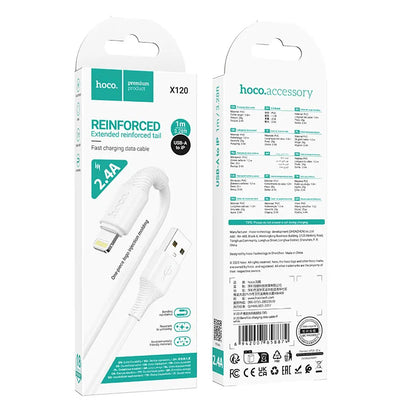 USB-C - Lightning Data- og Ladekabel HOCO X120, 20W, 1m, Hvit