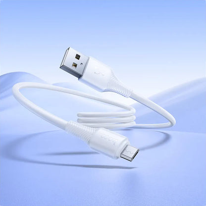 USB-A - microUSB HOCO X120 data- og ladekabel, 18W, 1m, Hvit