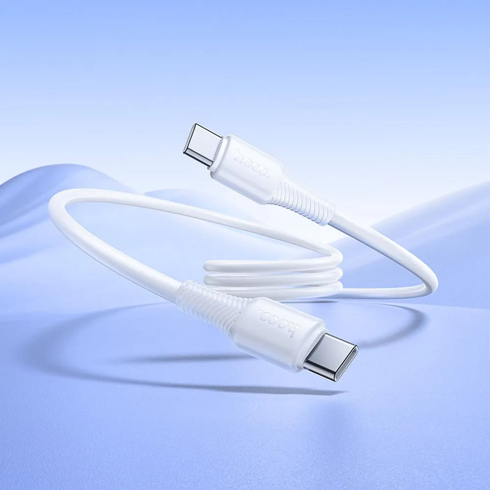 USB-C til USB-C data- og ladekabel HOCO X120, 60W, 1m, Hvit