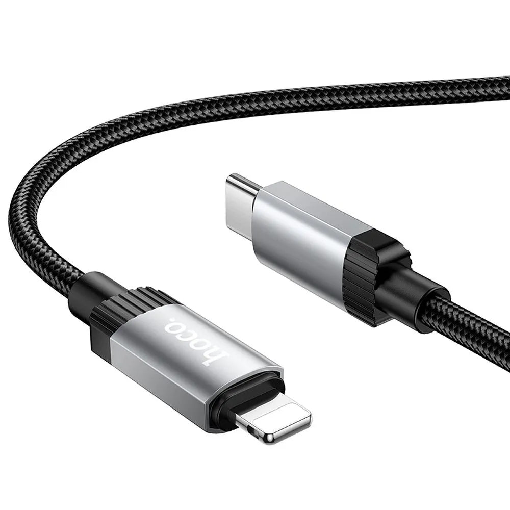USB-C til Lightning data- og ladekabel HOCO X117, 27W, 1m, svart