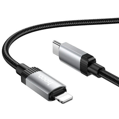 USB-C til Lightning data- og ladekabel HOCO X117, 27W, 1m, svart