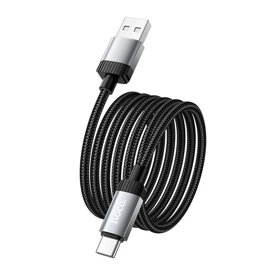 Data- og ladekabel USB-A - USB-C HOCO X117, 60W, 1m, Svart