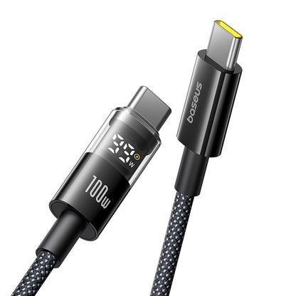USB-C til USB-C Baseus Display 2 data- og ladekabel, 100W, 1m, Svart P10382702121-00