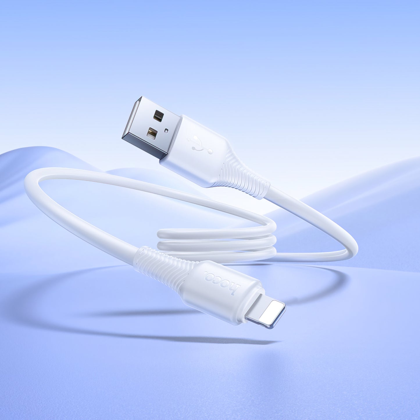 USB-A - Lightning Data- og Ladekabel HOCO X120, 18W, 1m, Hvit