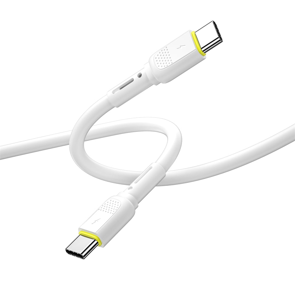 USB-C data- og ladekabel - USB-C WiWu Wi-C034, 60W, 1.2m, Hvit