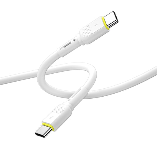 USB-C data- og ladekabel - USB-C WiWu Wi-C034, 60W, 1.2m, Hvit