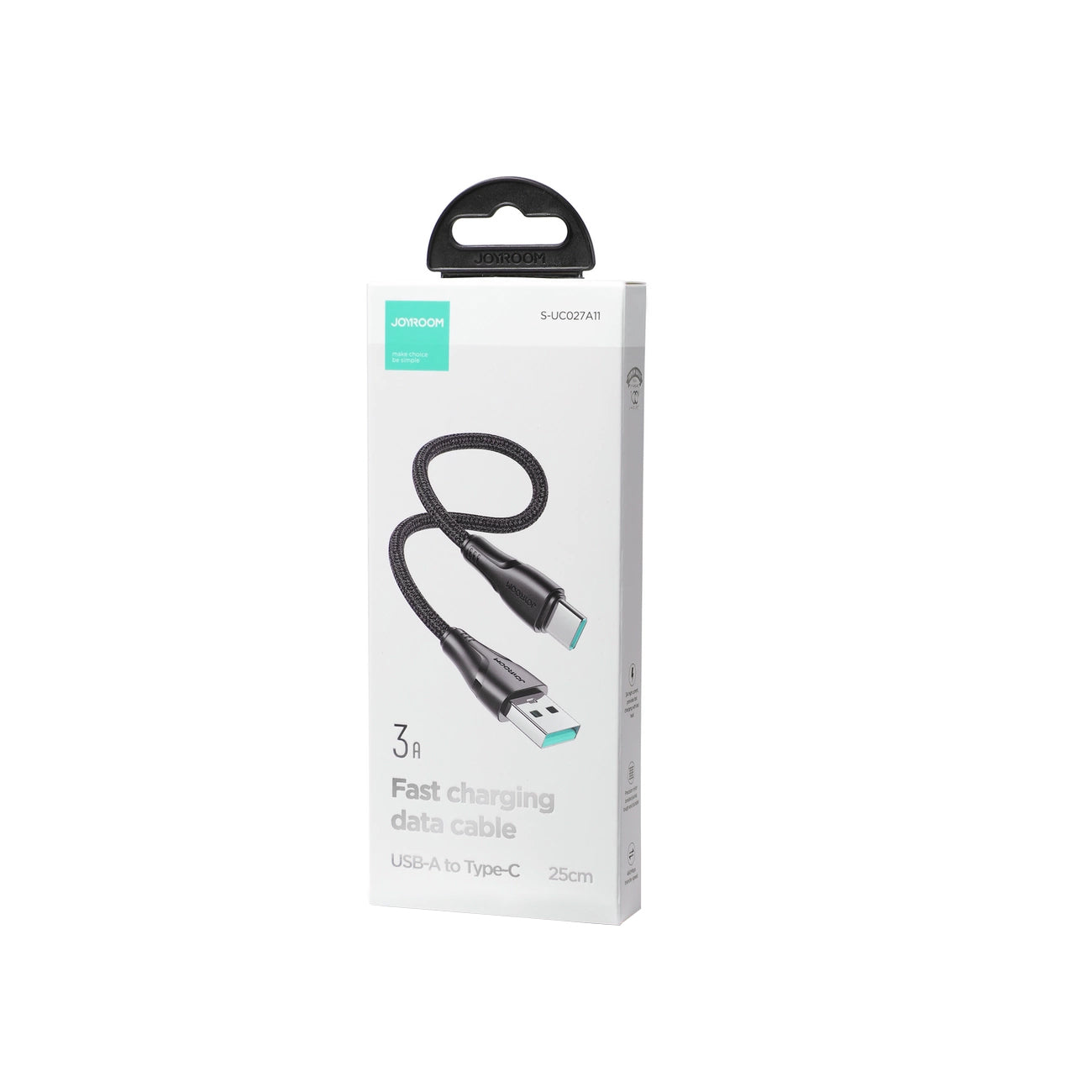 USB-C - Lightning data- og ladekabel Joyroom S-A11, 20W, 0,25m, Svart