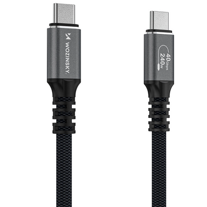 USB-C til USB-C data- og ladekabel WZK WPS-UY42S, 240W, 2m, Svart