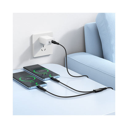 USB-C Ladekabel - 2 x USB-C HOCO X123, 10W, 1m, Svart