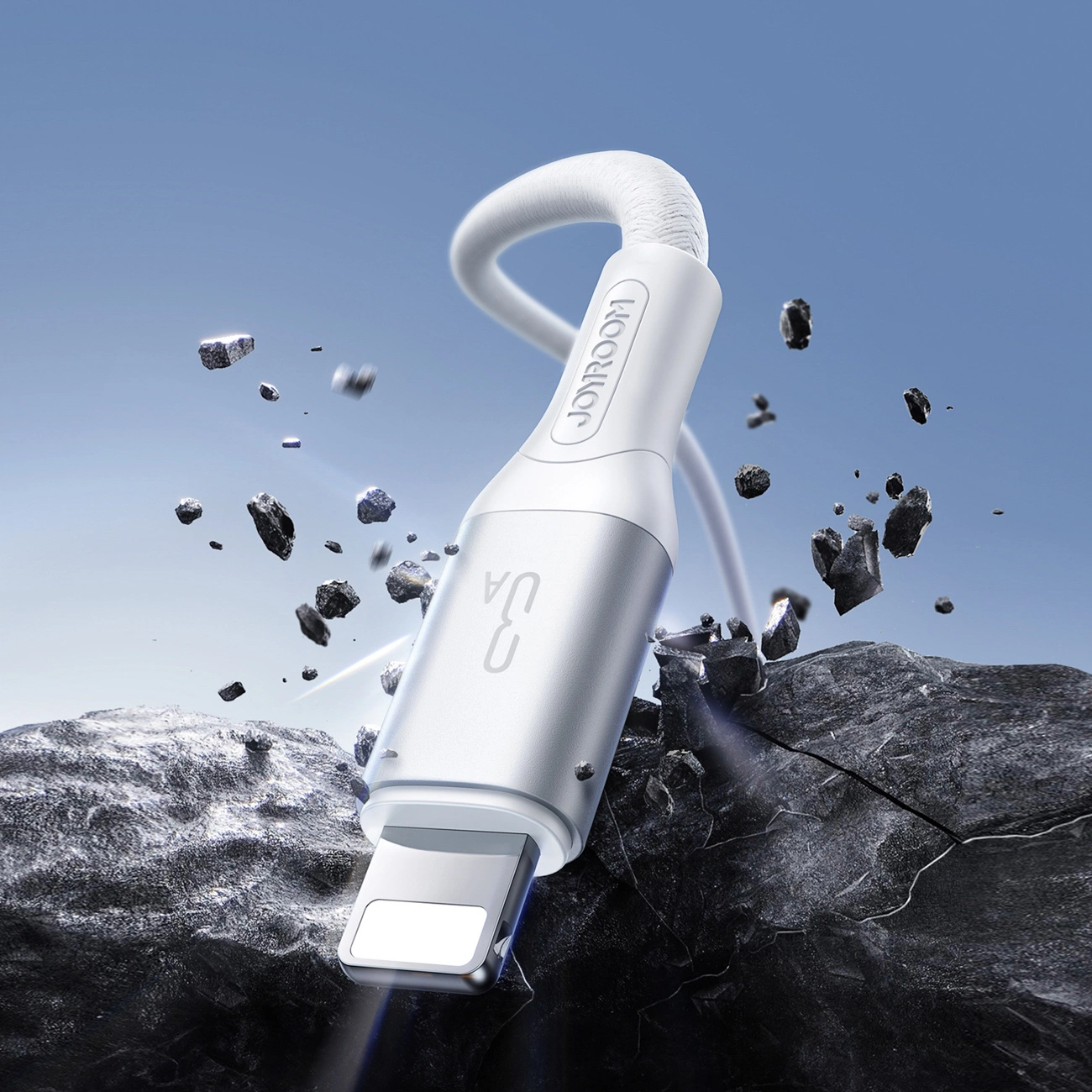USB-A - Lightning Joyroom S-A28 Flash data- og ladekabel, 18W, 1m, Hvit