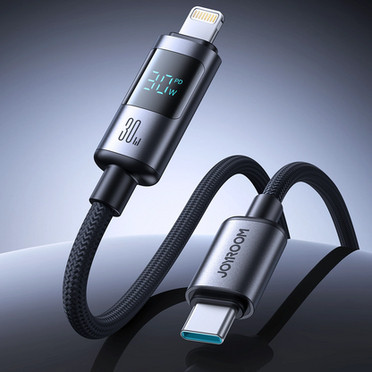 USB-C til Lightning-lade- og datakabel Joyroom S-A16 Pro Prism Display, 30W, 1.2m, Svart
