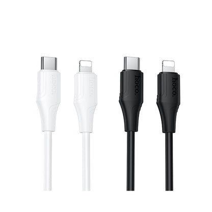 Data- og ladekabel USB-C - Lightning HOCO X124, 27W, 1m, Hvit
