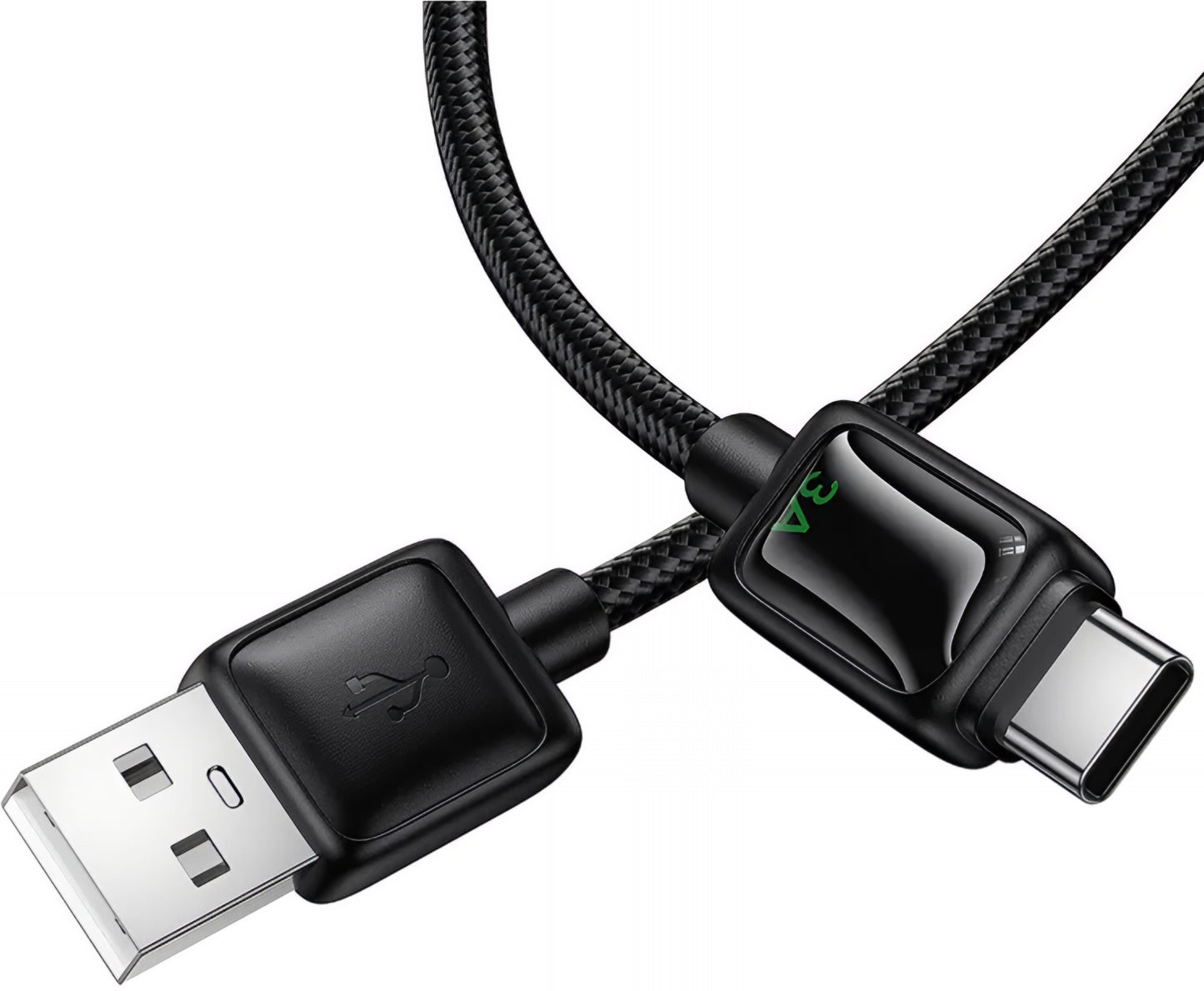 USB-A til USB-C data- og ladekabel HOCO U146, 36W, 1.2m, Svart
