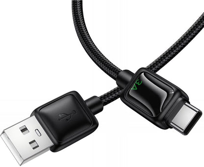 USB-A til USB-C data- og ladekabel HOCO U146, 36W, 1.2m, Svart