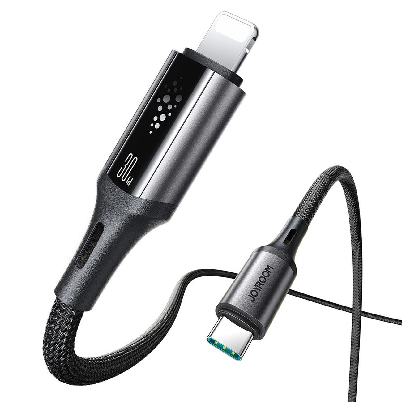 USB-C til Lightning-lade- og datakabel Joyroom S-A60 StarTalk, 30W, 1.2m, Svart