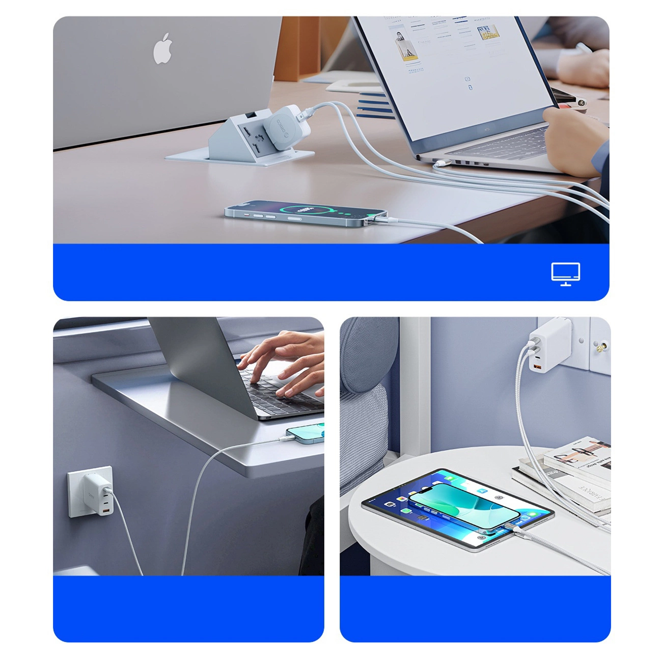 USB-C til USB-C data- og ladekabel Orico CDX, 60W, 1m, Hvit