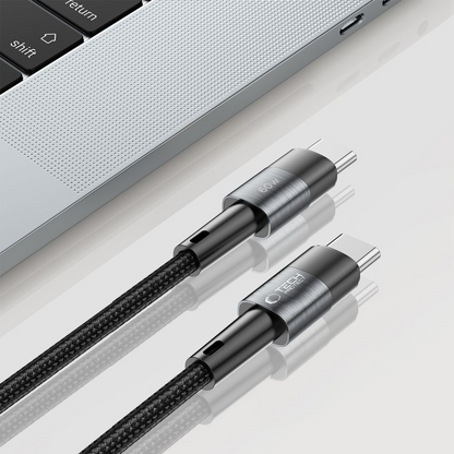 USB-C data- og ladekabel - USB-C Tech-Protect Ultraboost, 60W, 1m, grå
