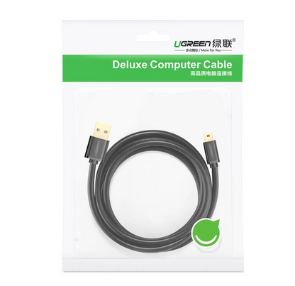 USB-A til miniUSB data- og ladekabel UGREEN US132, 3m, svart