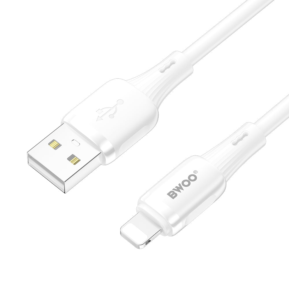 USB-A til Lightning data- og ladekabel BWOO X329L, 15W, 1m, hvit