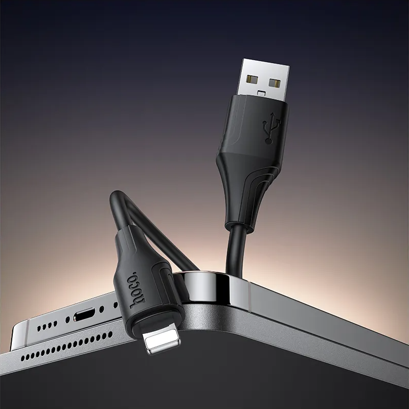 USB-A til Lightning data- og ladekabel HOCO X124, 18W, 1m, svart