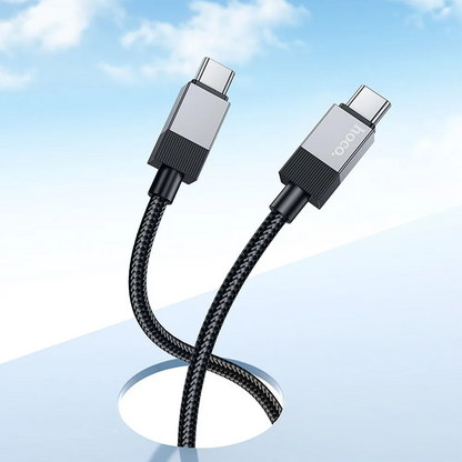 USB-C Data- og ladekabel - USB-C HOCO X110, 60W, 1m, Svart