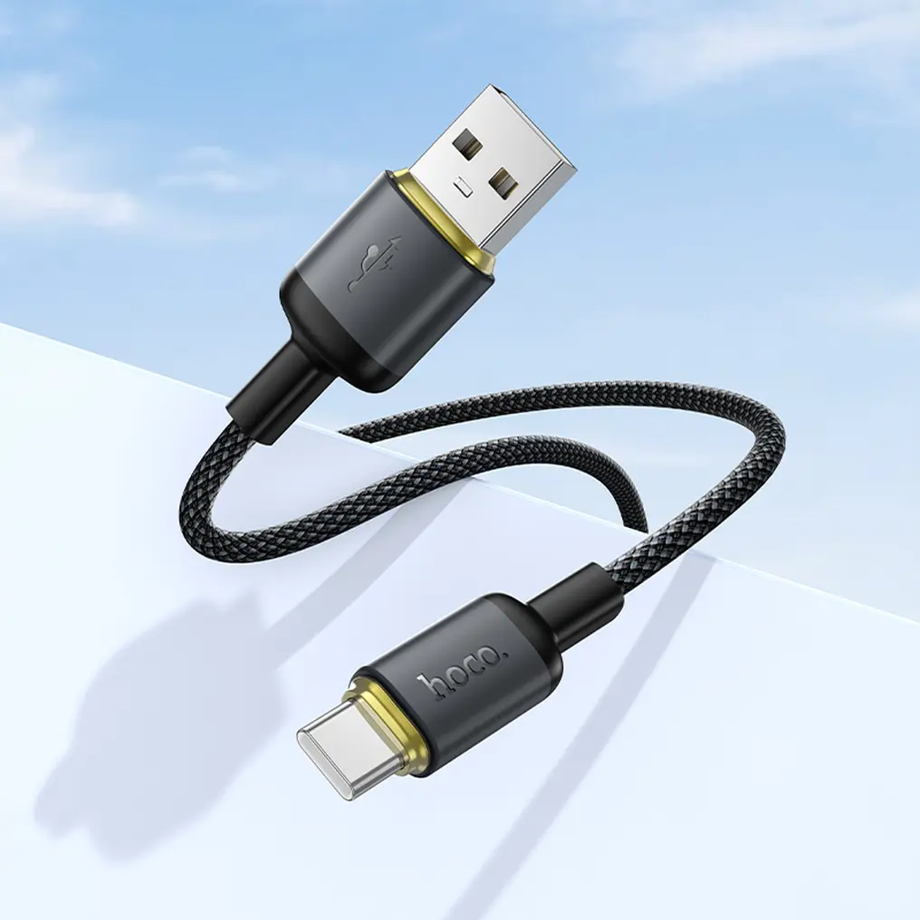 USB-A til USB-C datakabel og ladekabel HOCO X128 Benefit, 36W, 1m, svart