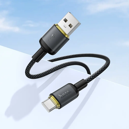 USB-A til USB-C datakabel og ladekabel HOCO X128 Benefit, 36W, 1m, svart