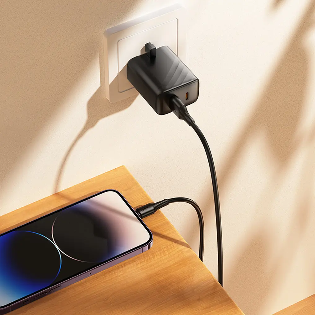 USB-A til Lightning data- og ladekabel HOCO X120, 18W, 1m, svart