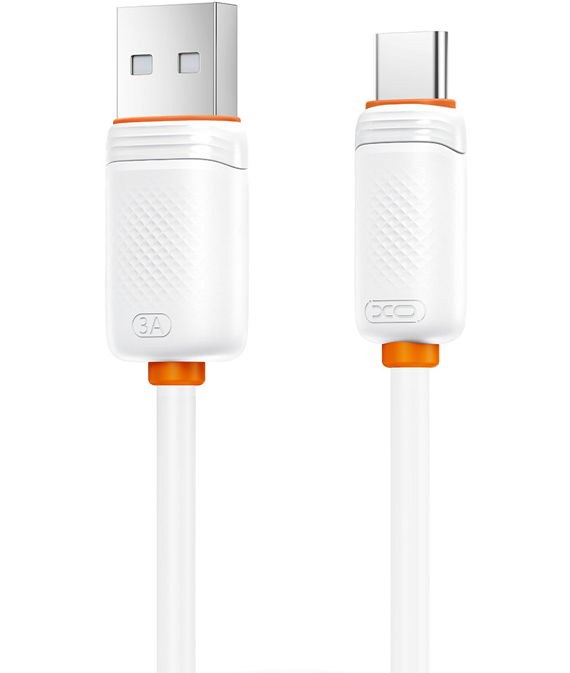 USB-A til USB-C data- og ladekabel XO Design NB302, 18W, 1m, hvit