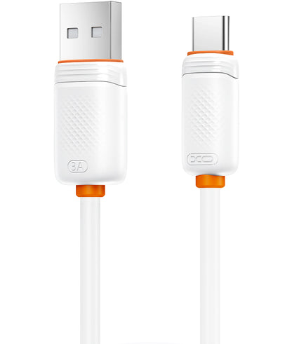 USB-A til USB-C data- og ladekabel XO Design NB302, 18W, 1m, hvit