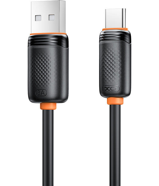 USB-A til USB-C data- og ladekabel XO Design NB302, 18W, 1m, svart