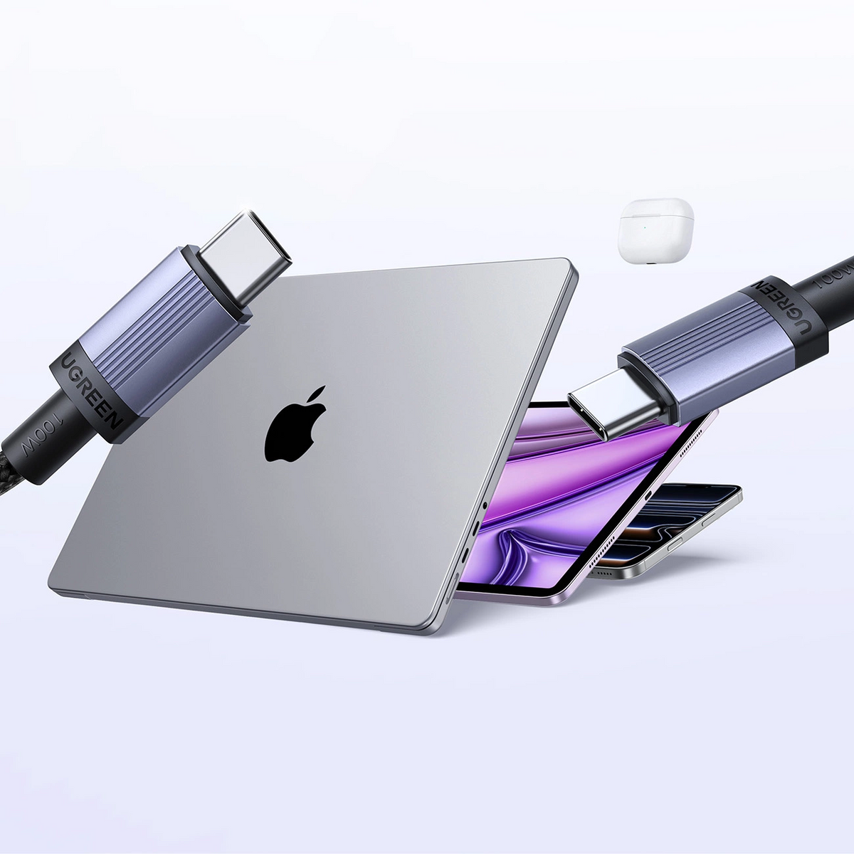 USB-C Data- og ladekabel - USB-C UGREEN, 100W, 3m, svart