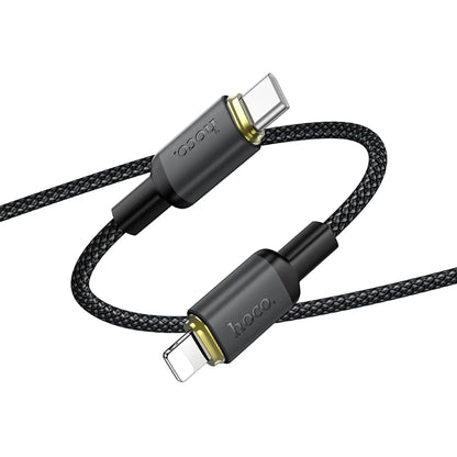 USB-A til Lightning data- og ladekabel HOCO X128 Benefit, 12W, 1m, svart