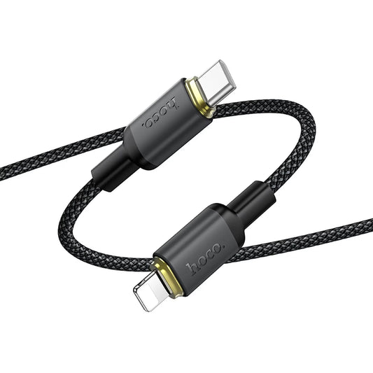 USB-A til Lightning data- og ladekabel HOCO X128 Benefit, 10W, 1m, svart