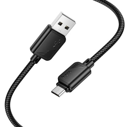 USB-A til microUSB datakabel og ladekabel HOCO X113, 18W, 1m, svart