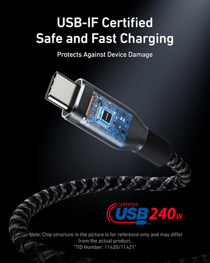 Anker Prime USB-C til USB-C data- og ladekabel, 240 W, 0,9 m, svart A88E2011