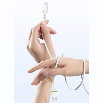 USB-C Data- og ladekabel - USB-C Dudao L25C, 30W, 1m, Hvit