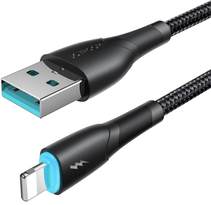 Joyroom S-A32 USB-A–Lightning-kabel for dataoverføring og lading, 18 W, 1 m, svart