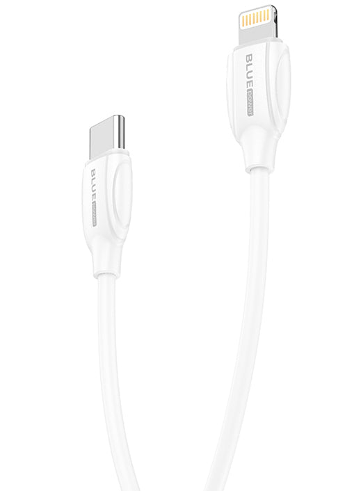 USB-C - Lightning data- og ladekabel BLUE Power B2BX19, 18 W, 2 m, hvit