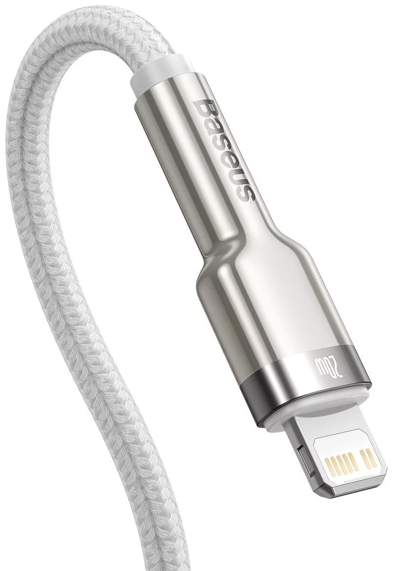 USB-C til Lightning Baseus Cafule Metal Series, 20W, 2m, Hvit CATLJK-B02