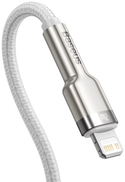 USB-C til Lightning Baseus Cafule Metal Series, 20W, 2m, Hvit CATLJK-B02