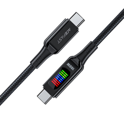 USB-C data- og ladekabel - USB-C Acefast C7-03, 100W, 1.2m, Svart